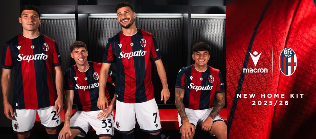 Un filo rossoblù che unisce club e tifosi: ecco il nuovo kit Home del Bologna per la stagione 2025/26, spicca la coccarda tricolore