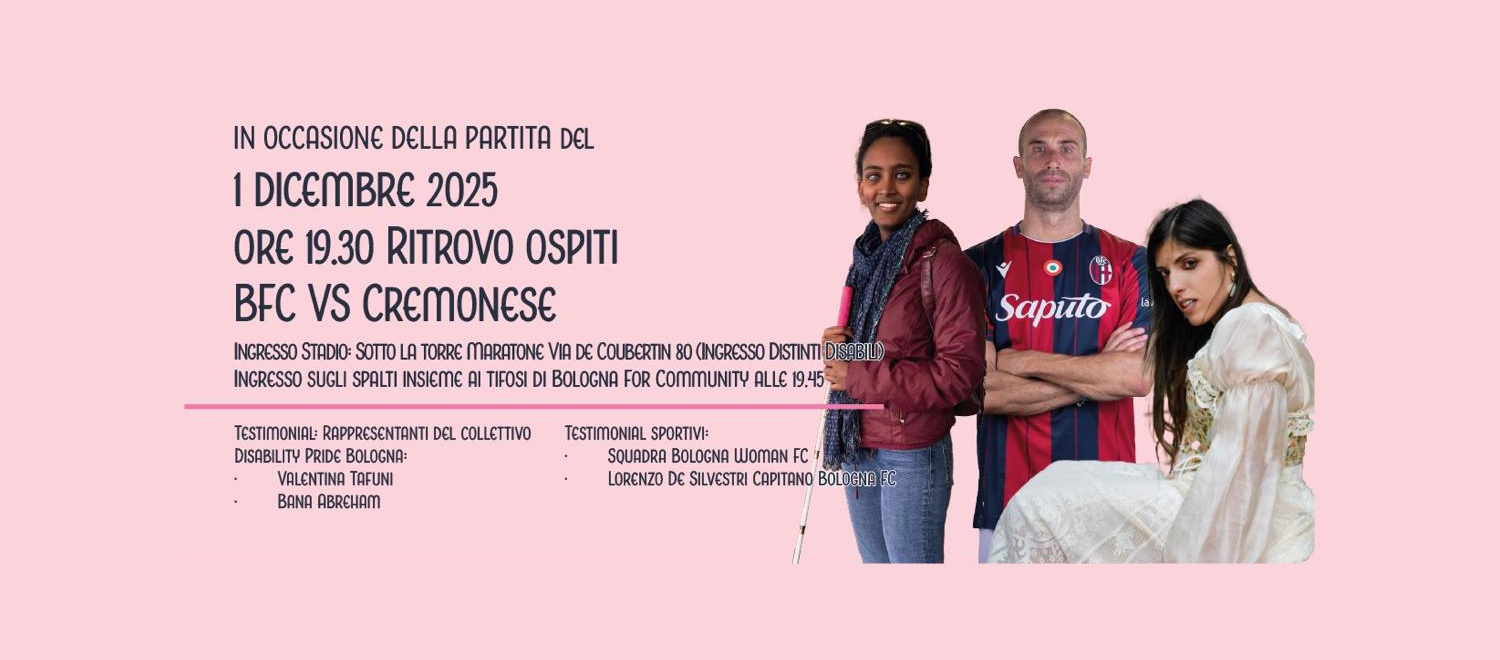 Si muove la città: tutta Bologna allo stadio il 1° dicembre per dire NO alla violenza di genere