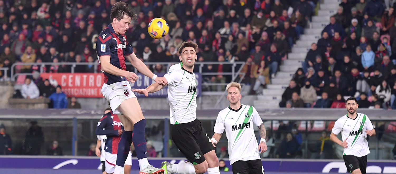 Perfetto equilibrio nelle sfide tra Bologna e Sassuolo al Dall'Ara: 4 vittorie a testa e 2 pareggi. Gara da ex per Odgaard e Zortea