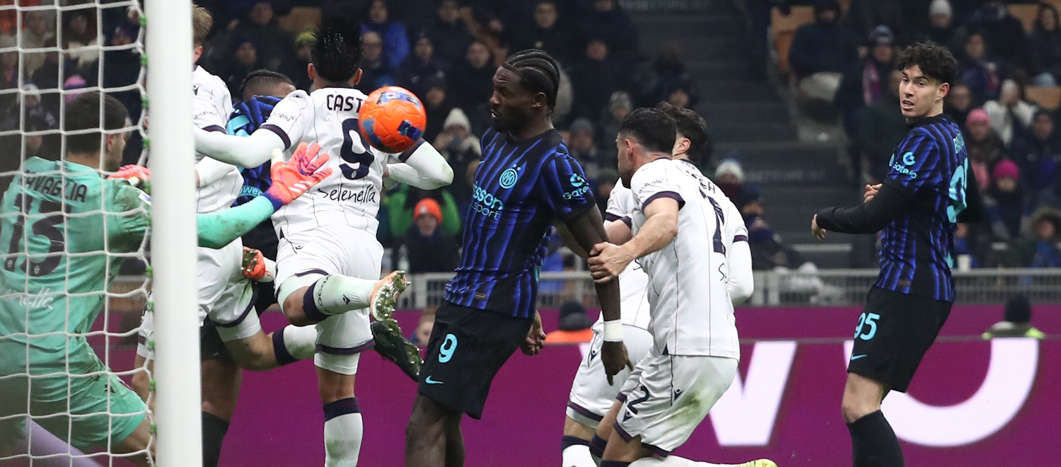 Forse il peggior Bologna della gestione Italiano: al Meazza l'Inter fa quello che vuole e vince 3-1, Ravaglia evita un passivo peggiore
