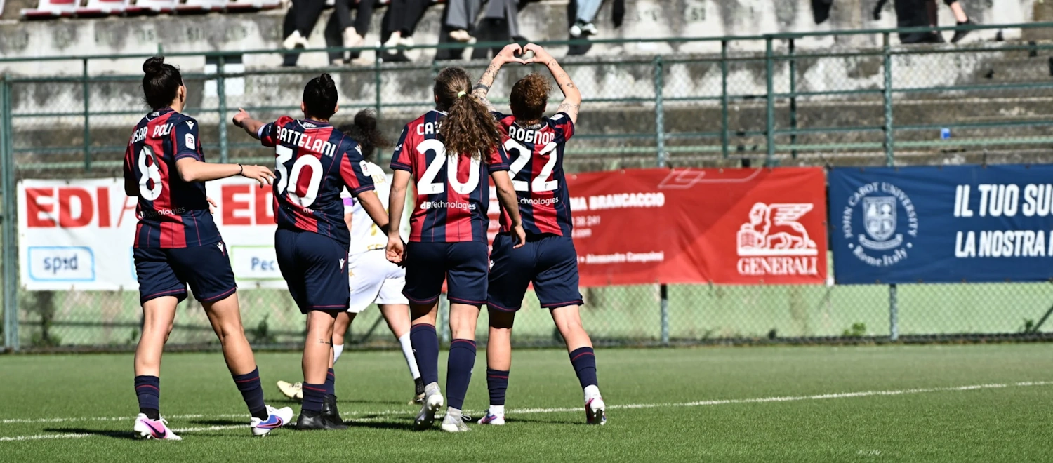 Seconda vittoria di fila per il Bologna Women, una gemma di Rognoni stende 1-0 il Trastevere e porta le rossoblù al quarto posto
