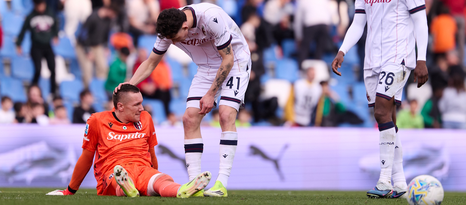 Il report medico post Sassuolo-Bologna: infortuni muscolari per De Silvestri e Skorupski, botta all'anca per Moro