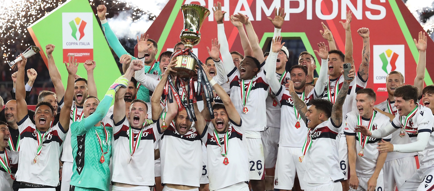 La terza Coppa Italia del Bologna, un anno dopo. Il trionfo di Roma non resti una favola isolata ma diventi il primo capitolo di una nuova normalità